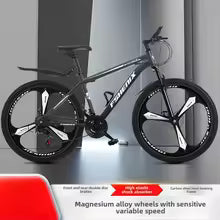 24/26Inch Mountain Bike Geared Bicycle Shock Absorption Front and Rear Double Disc Brake Geared Bicycle Bicycle 21Speed Bike